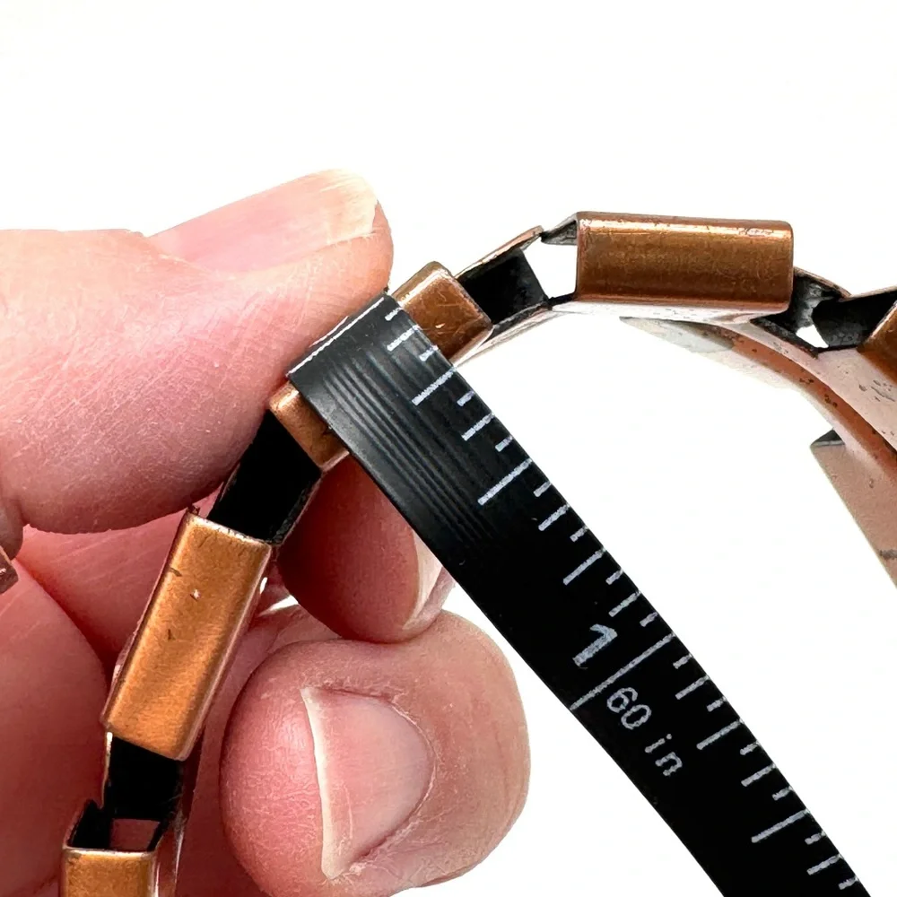 Renoir Vintage Copper Cuff Modernist Geometric Bracelet - Picture 14 of 16